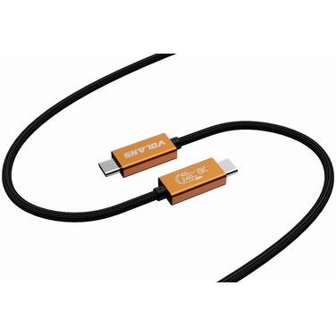 2 Metre VOLANS VL-UT42 Aluminium USB 4.0 Cable - OPEN STOCK - CLEARANCE