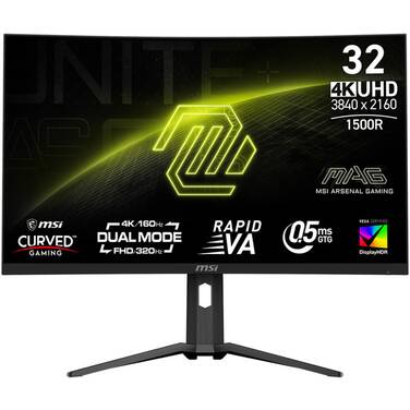 32 MSI MAG 321CUPDF Dual Mode 4K-160Hz FHD-320Hz VA Gaming Monitor