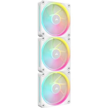 120mm Corsair iCUE LINK LX120 RGB PWM Fans Starter Kit White