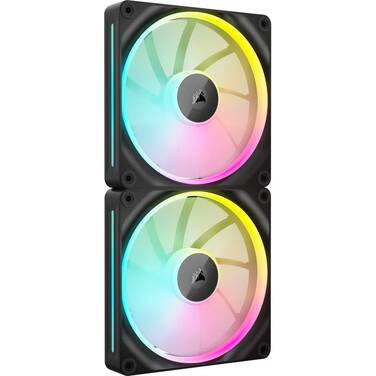 2x140mm iCUE LINK LX140 RGB PWM Fans Starter Kit Black