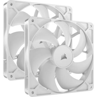 2x140mm Corsair RS140 PWM Fans Dual Pack White