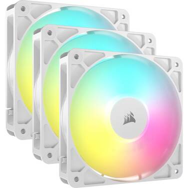 3x120mm RS120 ARGB PWM Fans Triple Pack White