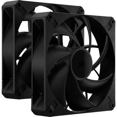 2x140mm RS140 MAX PWM Thick Fans Dual Pack Black