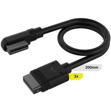 Corsair iCUE LINK Cable 2x 200mm with Straight-Slim 90 Connectors