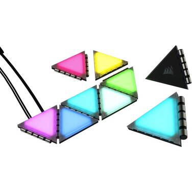 Corsair iCUE LC100 Case Accent Lighting Panels Mini Triangle 9x Tile Expansion Kit