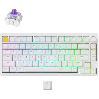 Keychron Lemokey P1 HE Wireless Magnetic Gaming Keyboard with Knob White