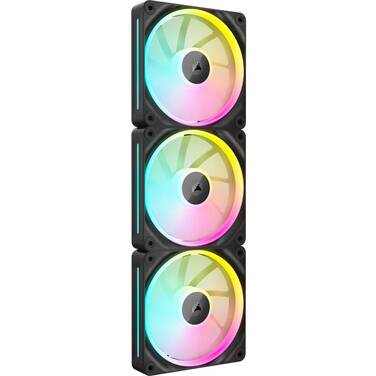 3x120mm Corsair iCUE LINK LX120 RGB PWM Fans Starter Kit Black