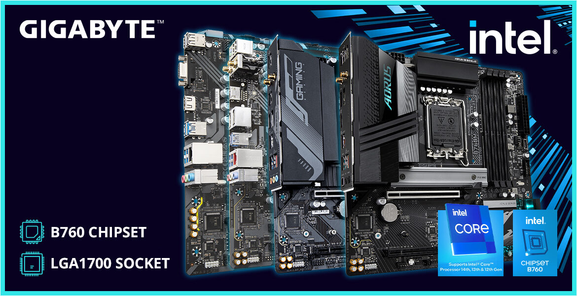 Intel Motherboard Gigabyte B760 Chipset Micro-ATX