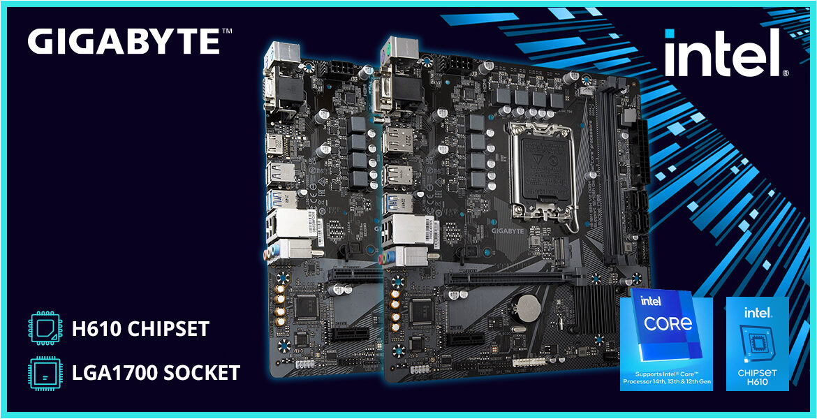 Intel Motherboard Gigabyte H610 Chipset Micro-ATX