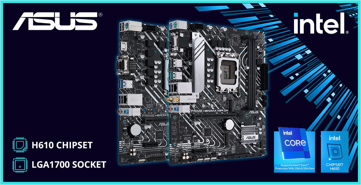 Intel Motherboard ASUS H610 Chipset Micro-ATX