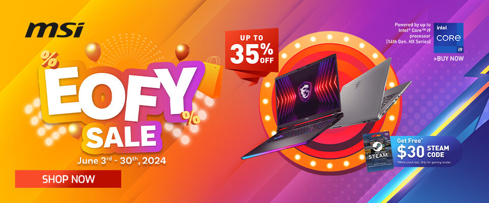 MSI EOFY Laptop Sale 24Q2 Promotion & Landing Page