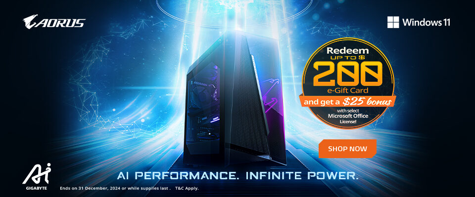 Gigabyte Pre-Built Desktop PC Bonus E-Gift Card 24Q4 Promotion & Landing Page