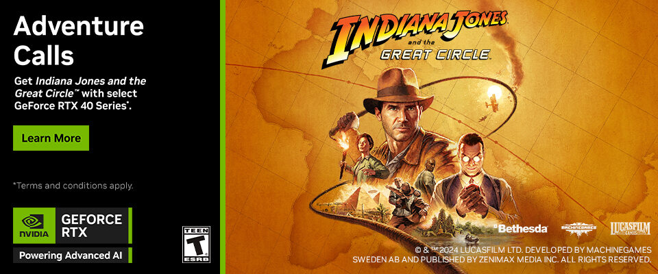 NVIDIA GeForce RTX40 Series Game Bundle (Indiana Jones) 24Q4 Promotion & Landing Page