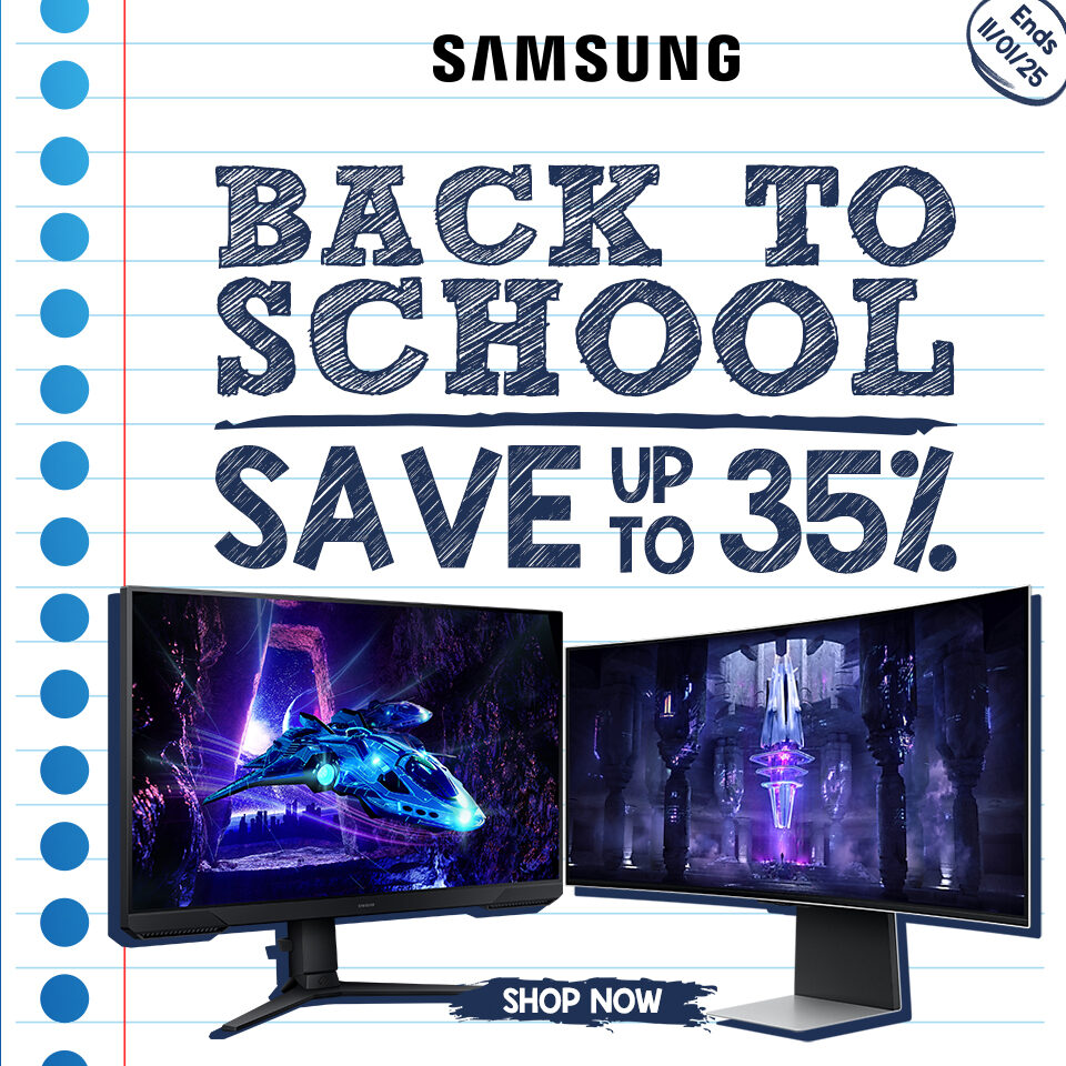 Samsung Monitors BTS Sale 25Q1 Homepage Banner