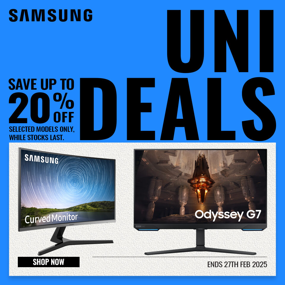 Samsung Monitors Back to Uni Sale 25Q1 Homepage Banner