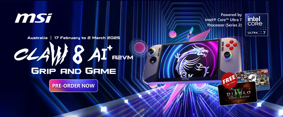 MSI Claw 8 AI+ Pre-Order 25Q1 Promotion Landing Page